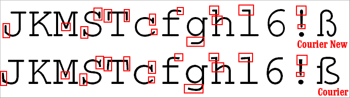 Courier New is not Courier